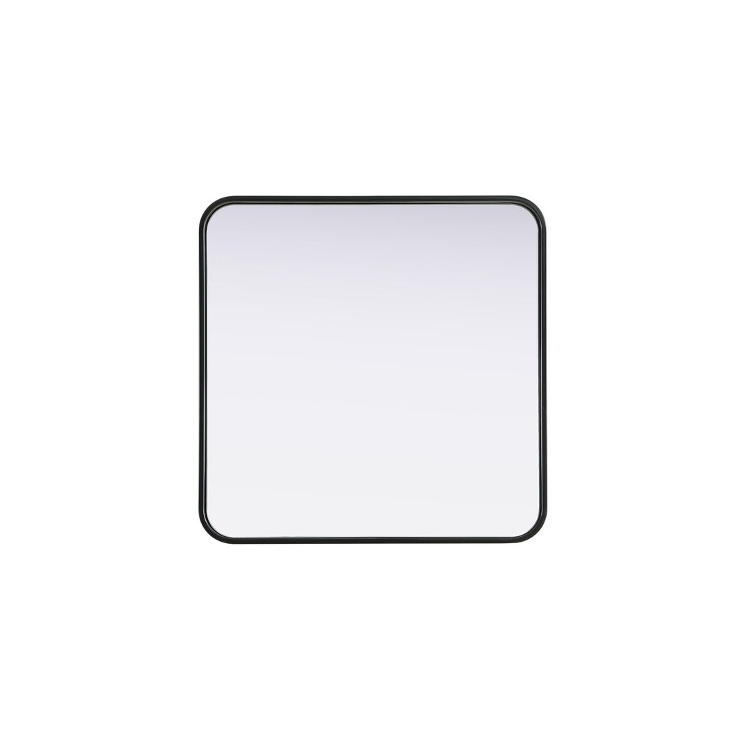 Contour Metal Square Mirror 24X24 In Black by Elegant Decor