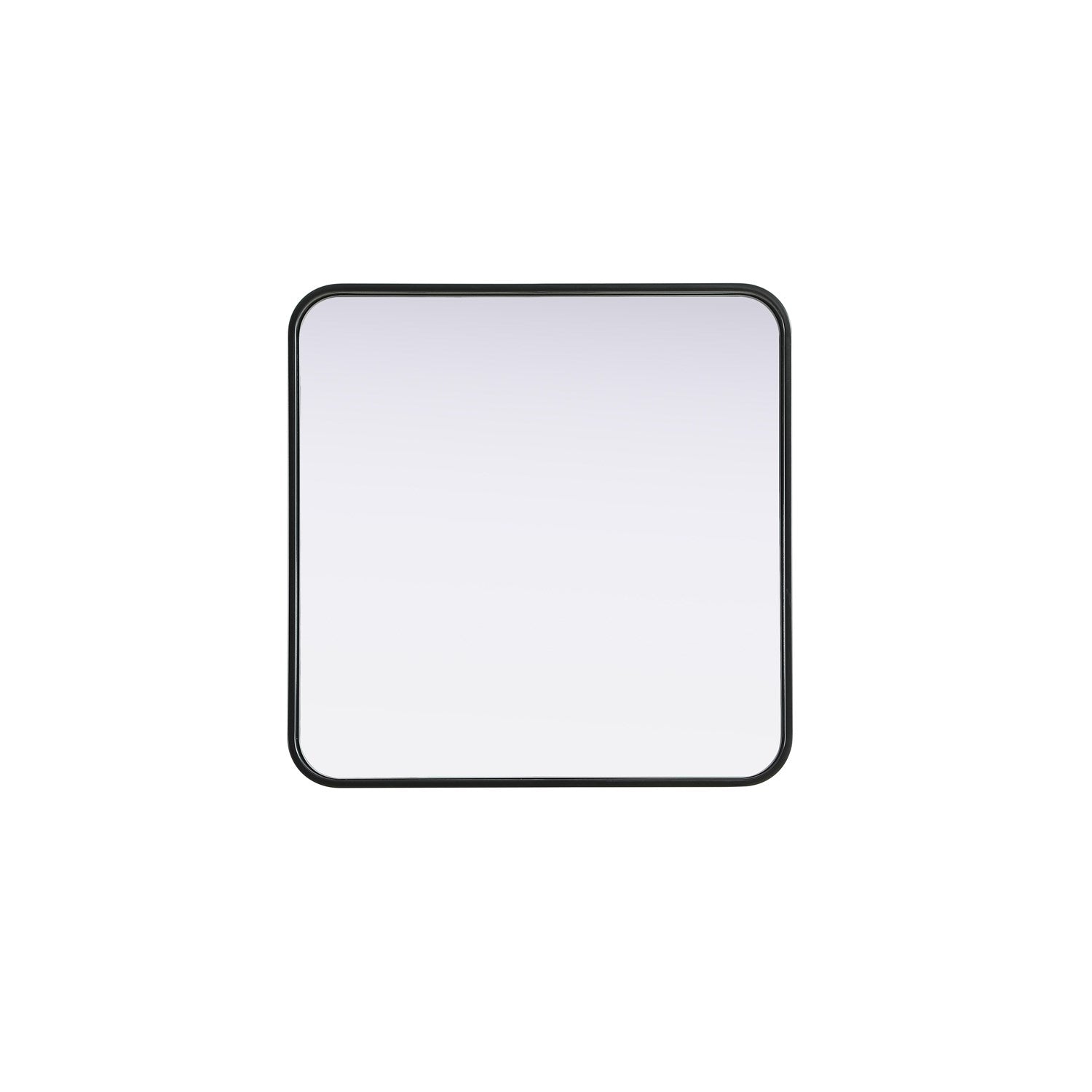 Contour Metal Square Mirror 24X24 In Black by Elegant Decor