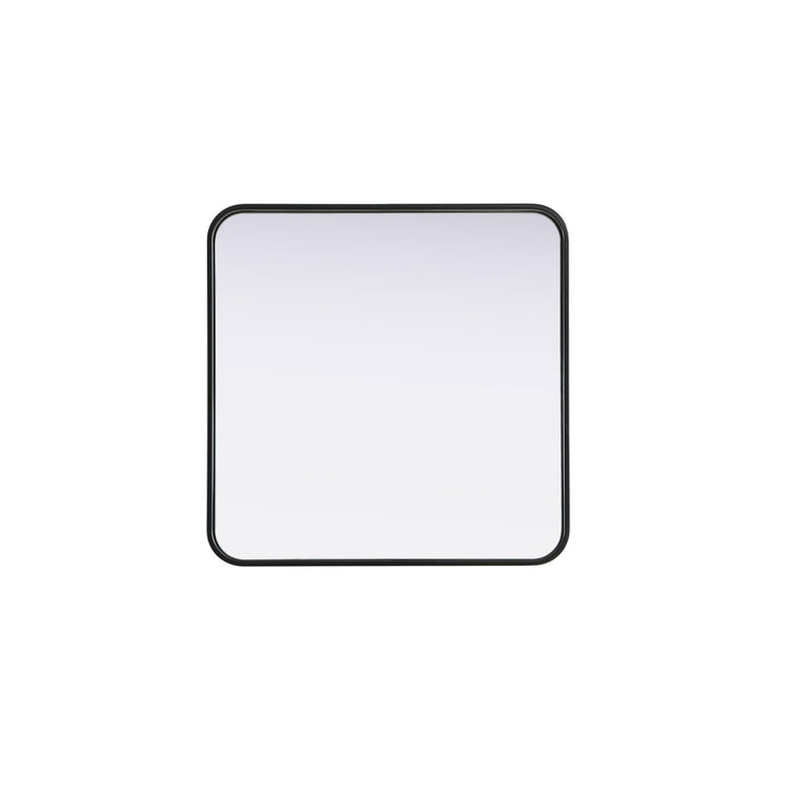 Contour Metal Square Mirror 24X24 In Black by Elegant Decor