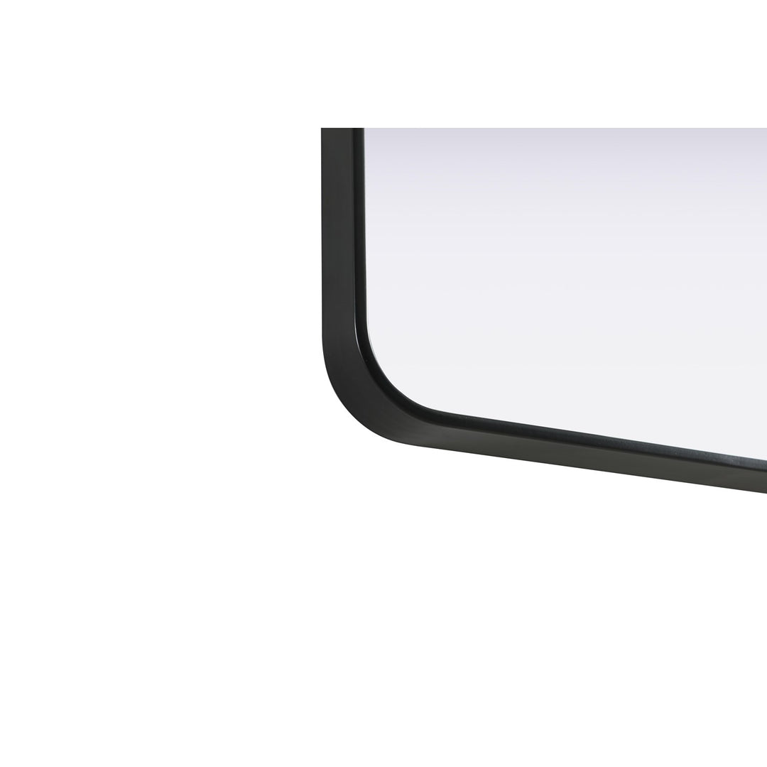 Contour Metal Square Mirror 24X24 In Black