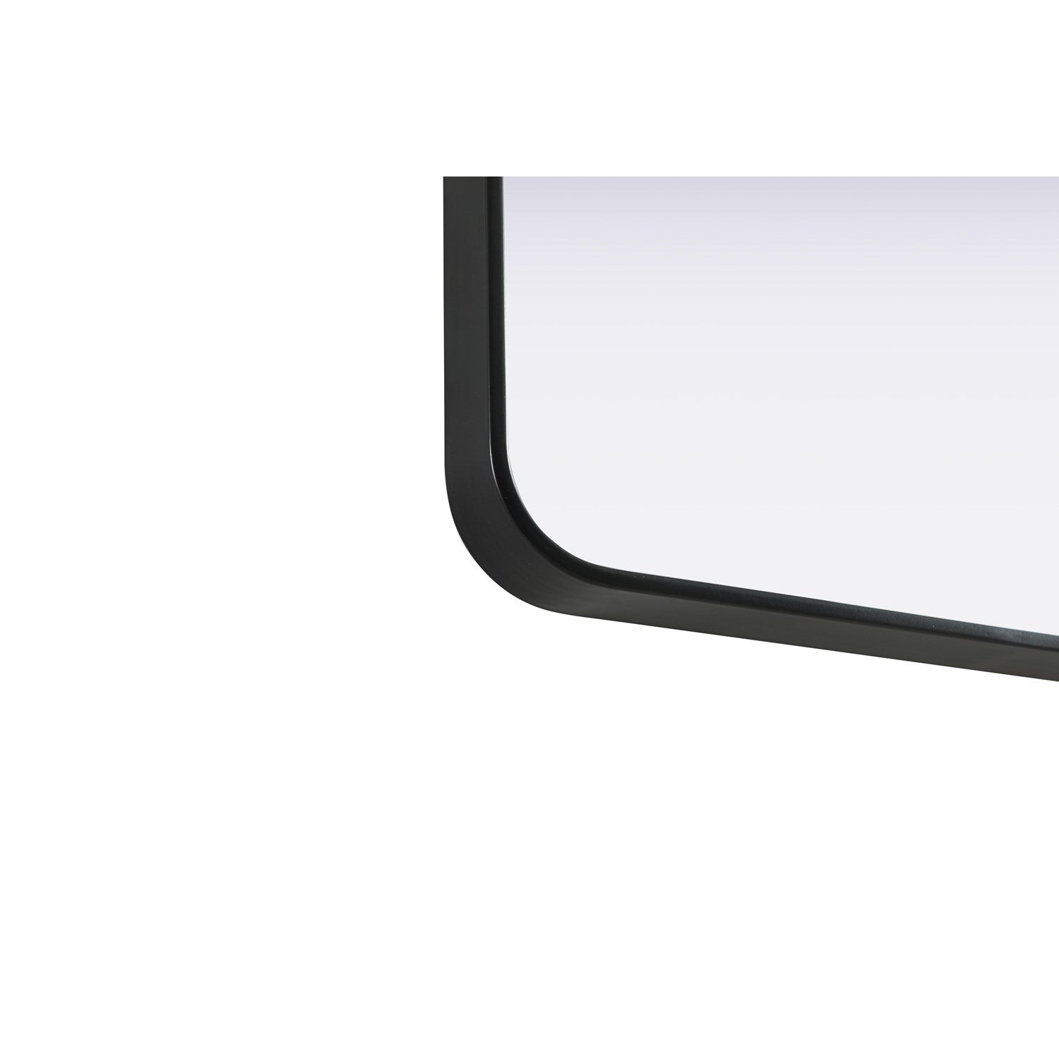 Contour Metal Square Mirror 24X24 In Black