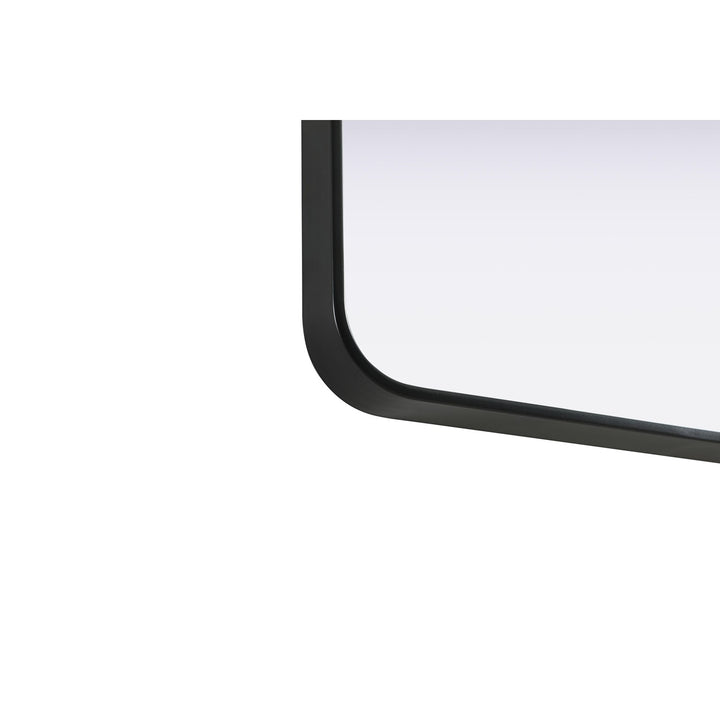 Contour Metal Square Mirror 24X24 In Black