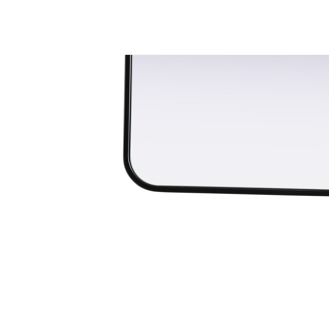Contour Metal Square Mirror 24X24 In Black