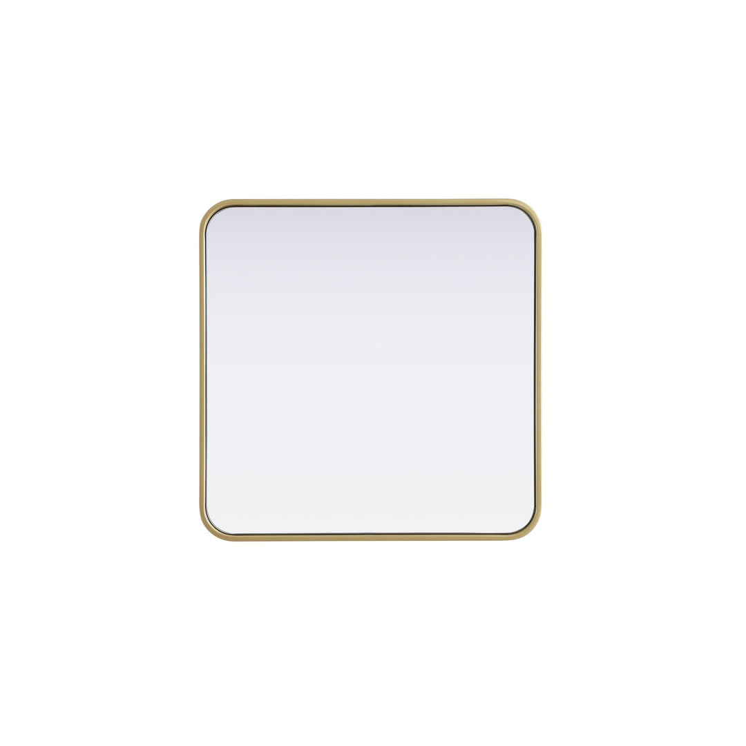 Contour Metal Square Mirror 24X24 In Brass by Elegant Decor