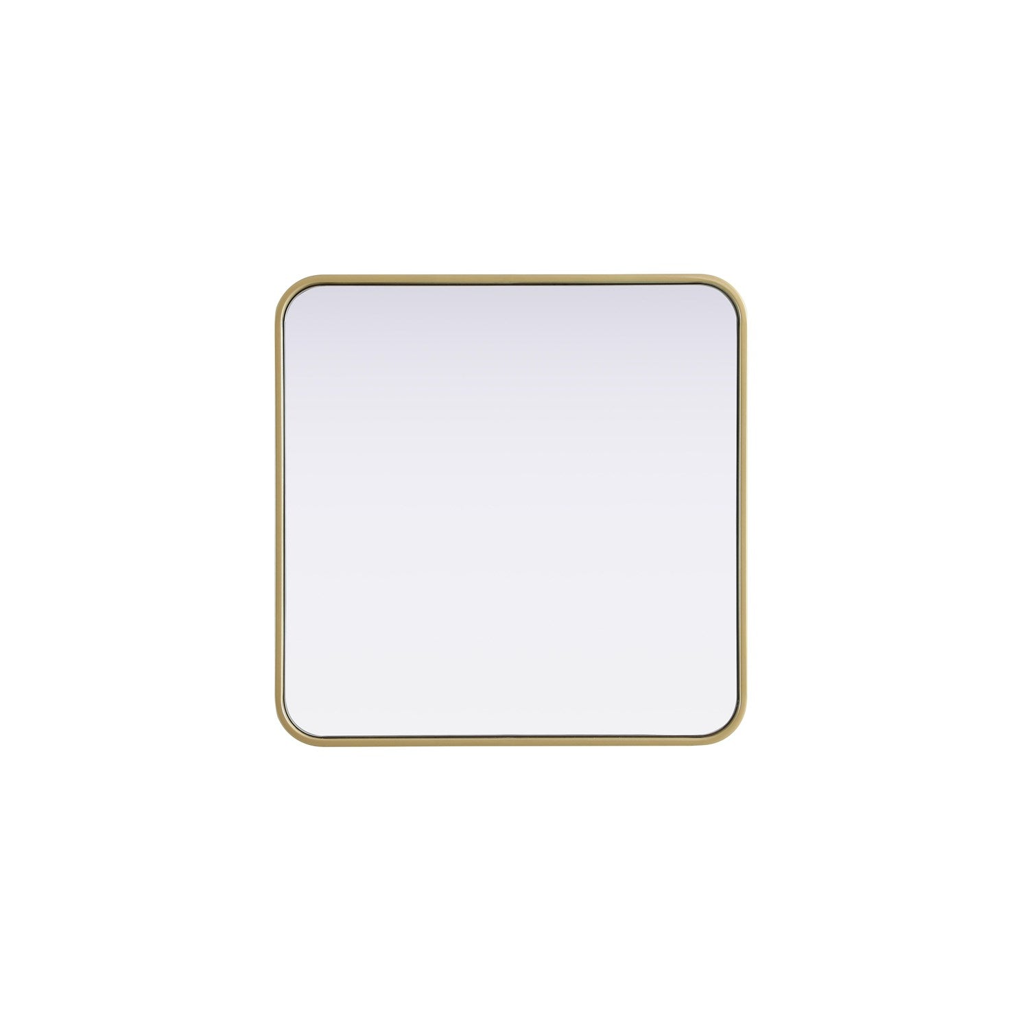 Contour Metal Square Mirror 24X24 In Brass by Elegant Decor