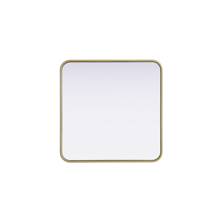 Contour Metal Square Mirror 24X24 In Brass by Elegant Decor