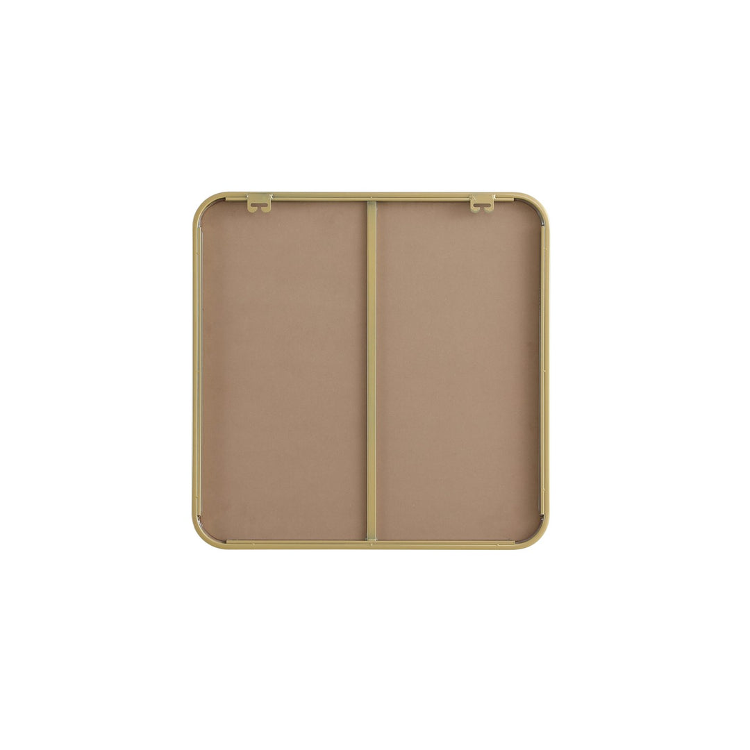 Contour Metal Square Mirror 24X24 In Brass