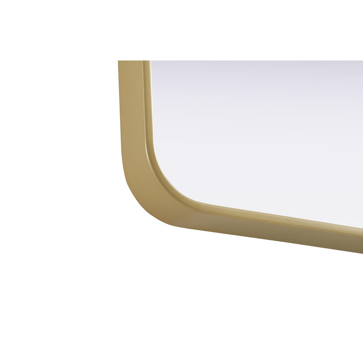 Contour Metal Square Mirror 24X24 In Brass