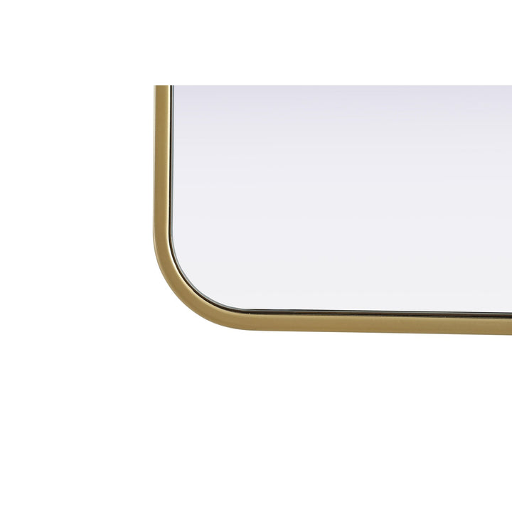 Contour Metal Square Mirror 24X24 In Brass