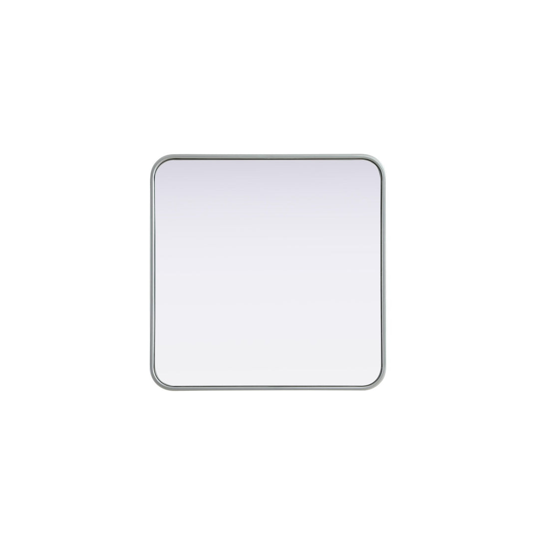 Contour Metal Square Mirror 24X24 In Silver by Elegant Decor
