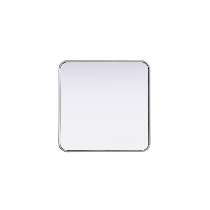 Contour Metal Square Mirror 24X24 In Silver by Elegant Decor