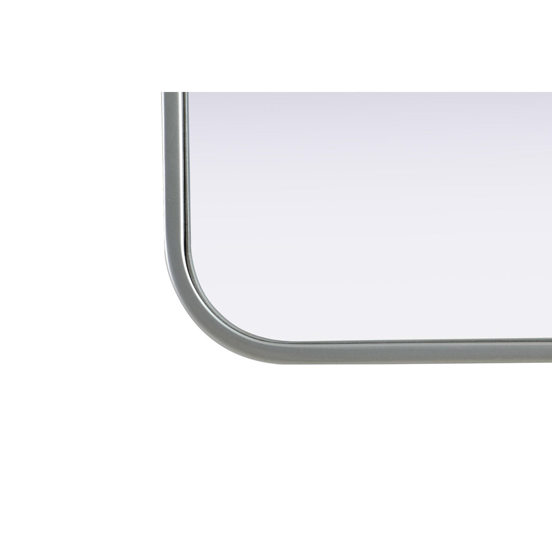 Contour Metal Square Mirror 24X24 In Silver