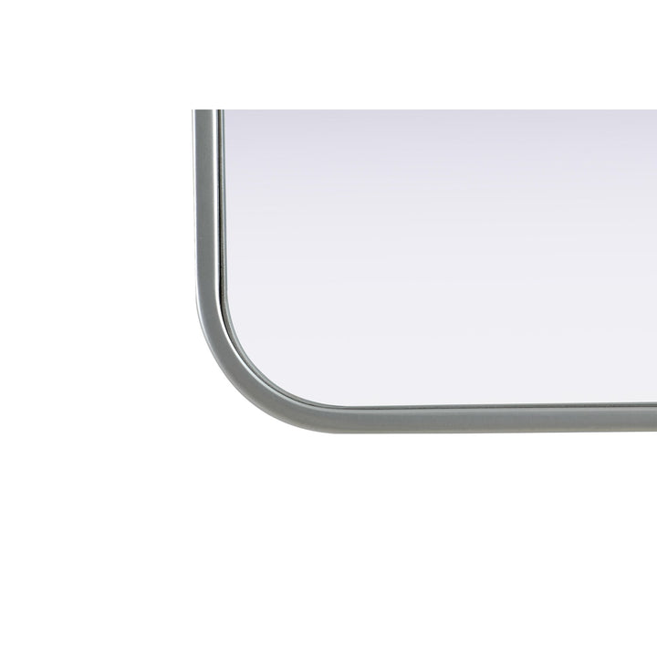 Contour Metal Square Mirror 24X24 In Silver