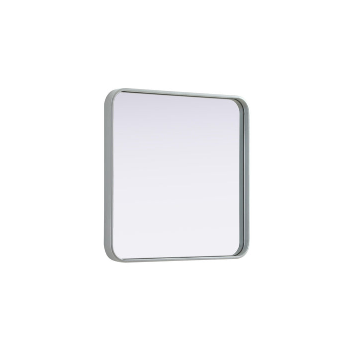 Contour Metal Square Mirror 24X24 In Silver
