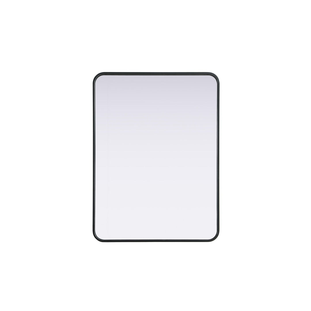 Contour Metal Rectangle Mirror 24X32 In Black by Elegant Decor