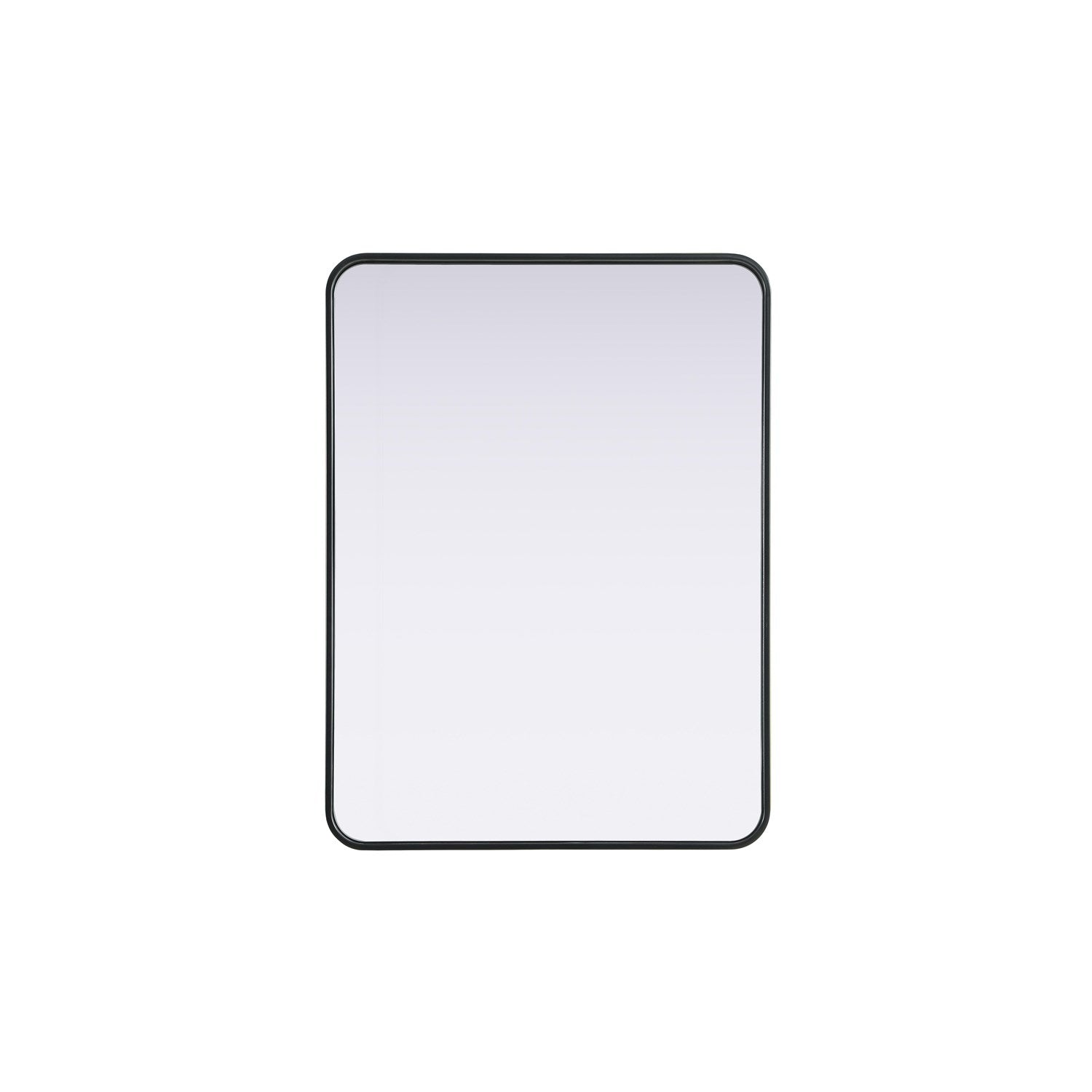 Contour Metal Rectangle Mirror 24X32 In Black by Elegant Decor