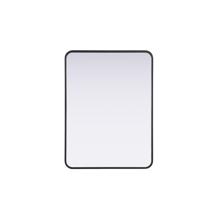 Contour Metal Rectangle Mirror 24X32 In Black by Elegant Decor
