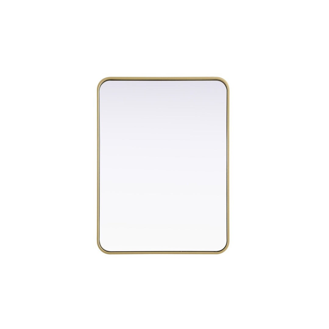 Contour Metal Rectangle Mirror 24X32 In Brass by Elegant Decor