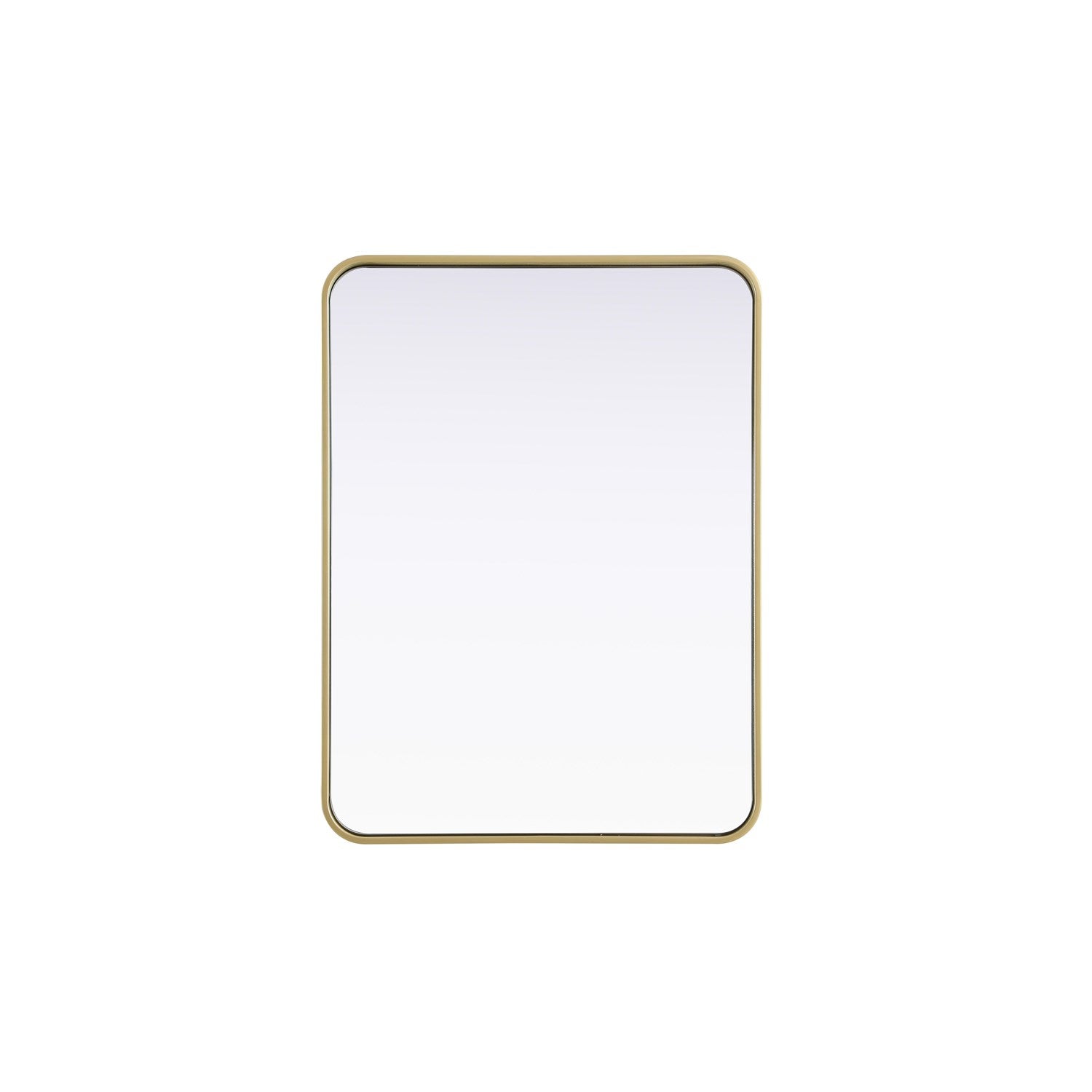 Contour Metal Rectangle Mirror 24X32 In Brass by Elegant Decor