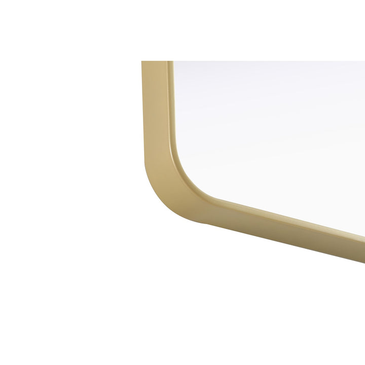 Contour Metal Rectangle Mirror 24X32 In Brass