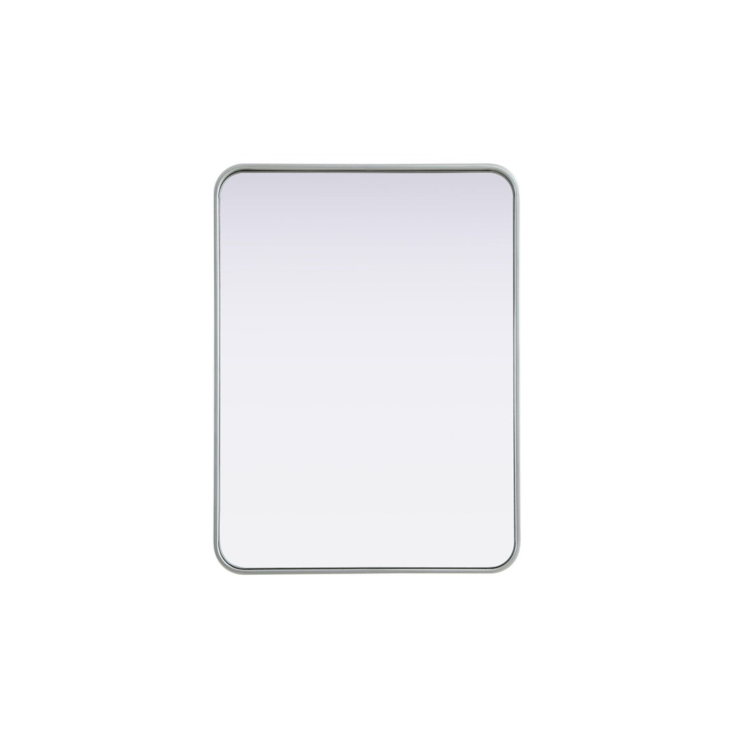 Contour Metal Rectangle Mirror 24X32 In Silver by Elegant Decor