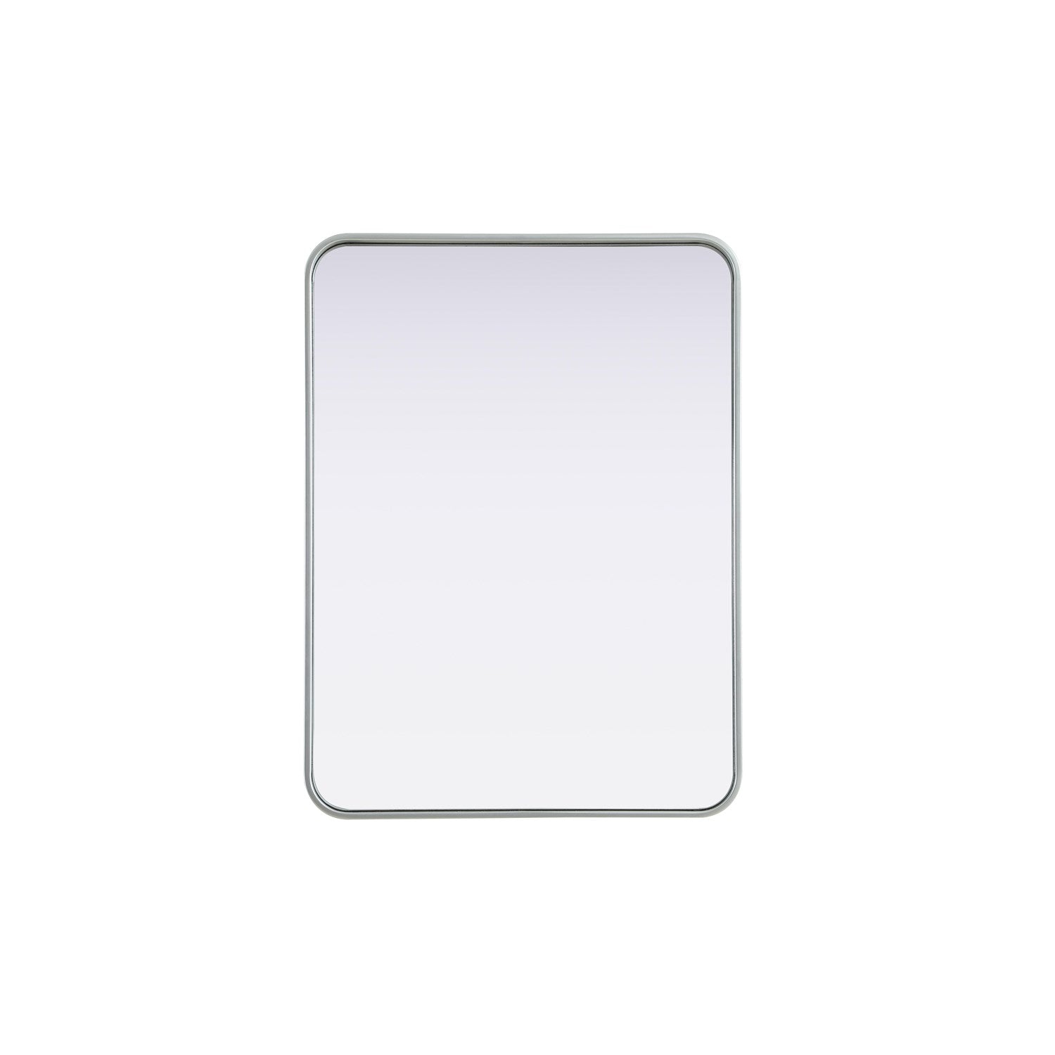 Contour Metal Rectangle Mirror 24X32 In Silver by Elegant Decor