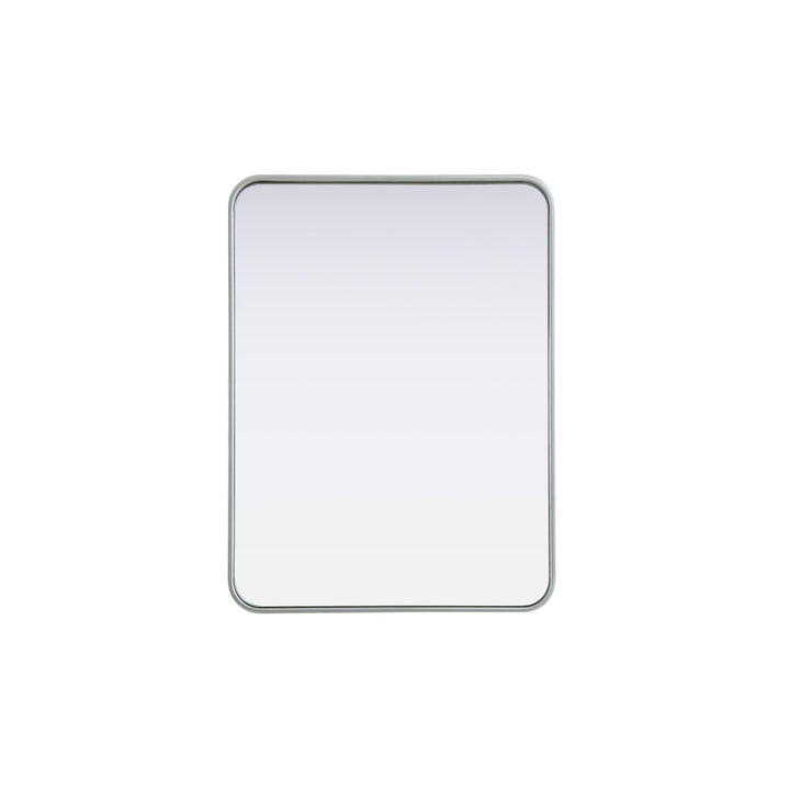 Contour Metal Rectangle Mirror 24X32 In Silver by Elegant Decor