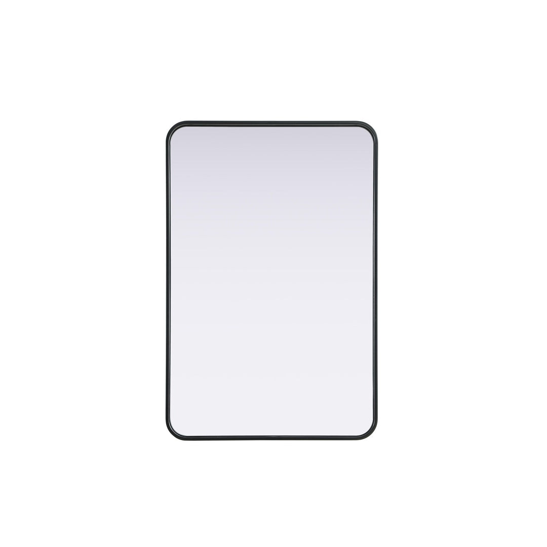 Contour Metal Rectangle Mirror 24X36 In Black by Elegant Decor