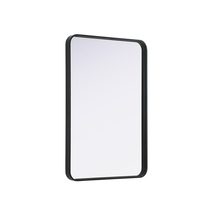 Contour Metal Rectangle Mirror 24X36 In Black