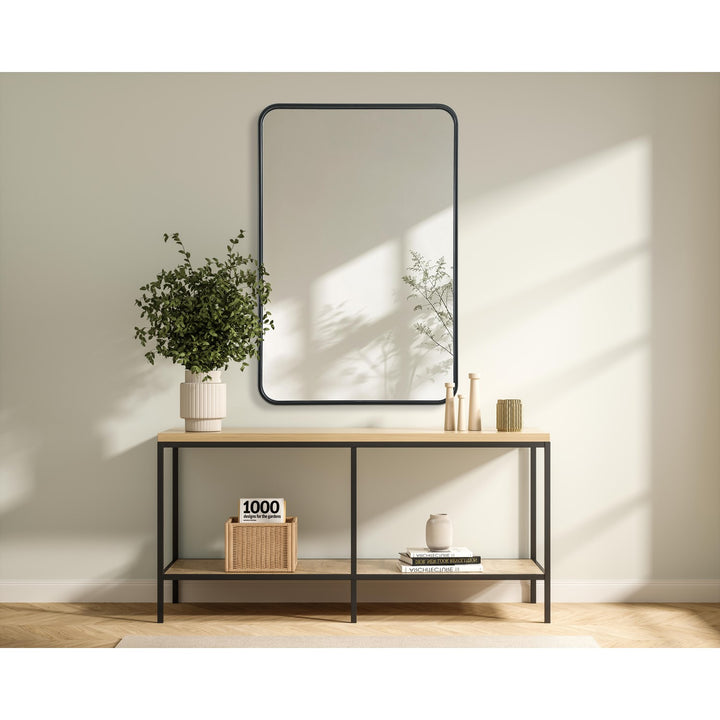 Contour Metal Rectangle Mirror 24X36 In Black
