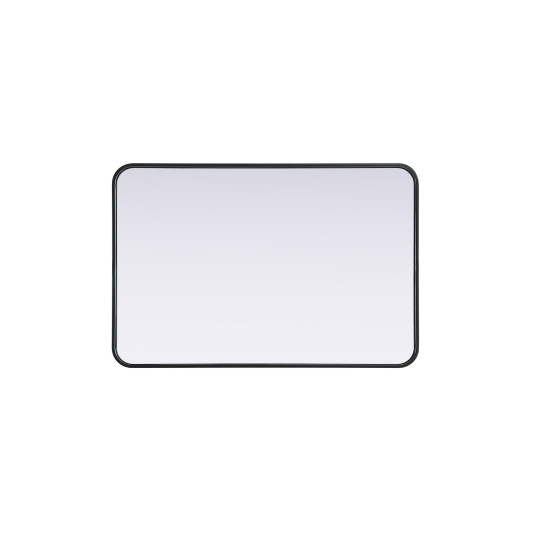 Contour Metal Rectangle Mirror 24X36 In Black
