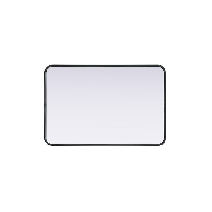 Contour Metal Rectangle Mirror 24X36 In Black