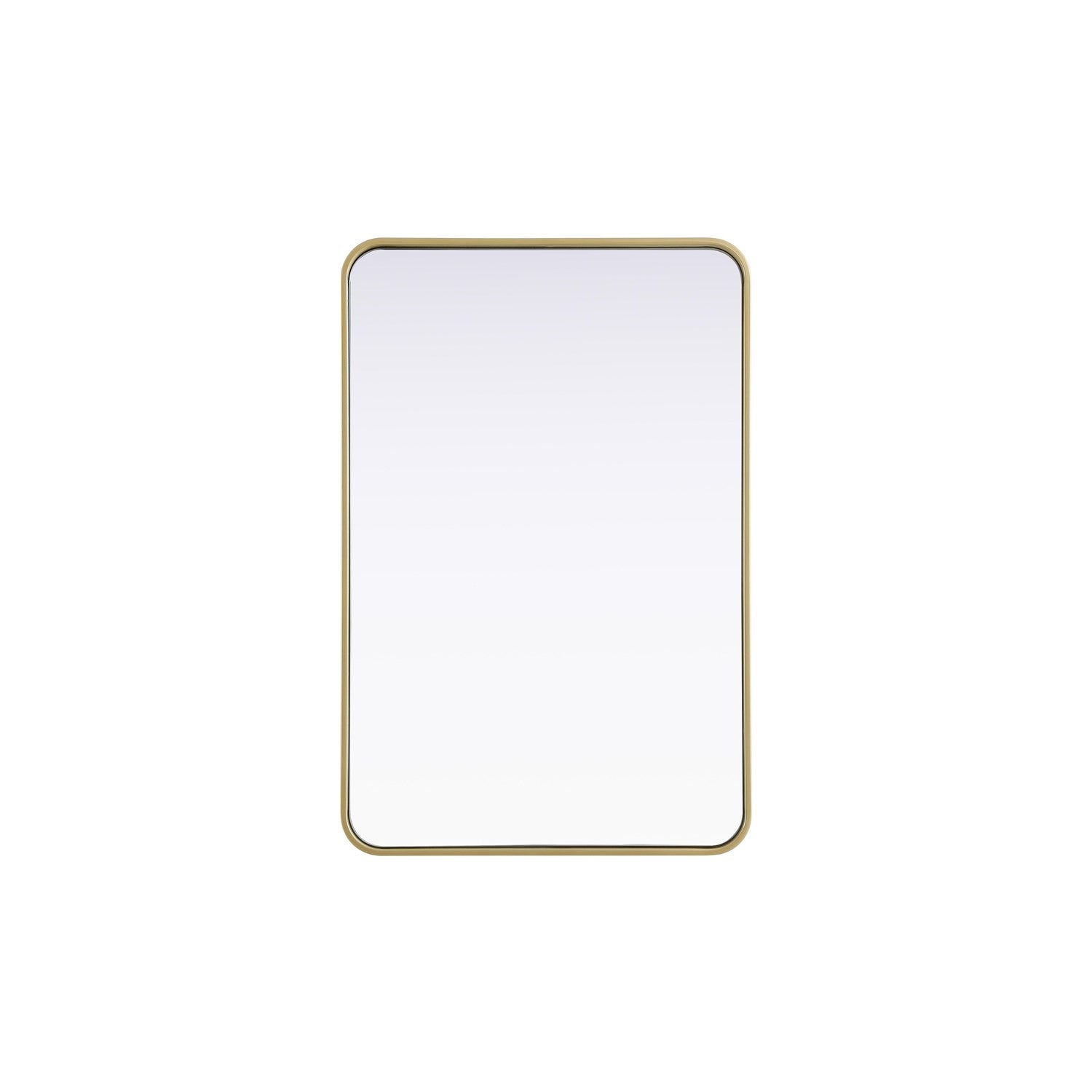Contour Metal Rectangle Mirror 24X36 In Brass by Elegant Decor