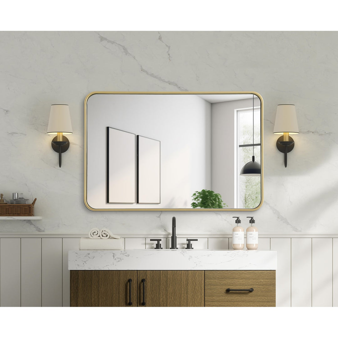 Contour Metal Rectangle Mirror 24X36 In Brass