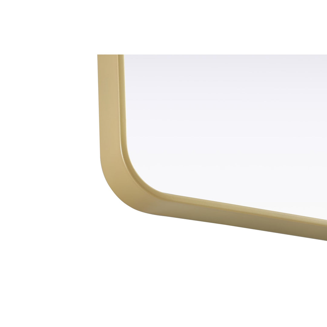 Contour Metal Rectangle Mirror 24X36 In Brass