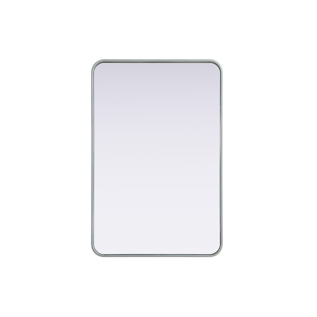 Contour Metal Rectangle Mirror 24X36 In Silver by Elegant Decor