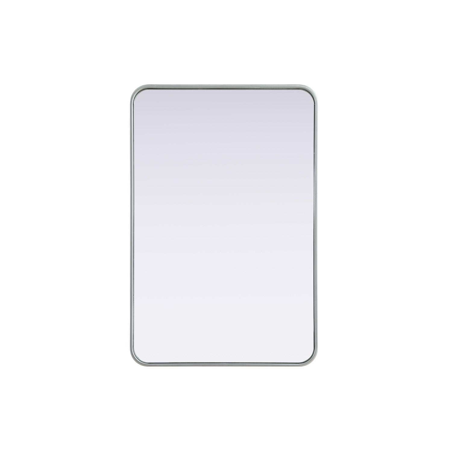 Contour Metal Rectangle Mirror 24X36 In Silver by Elegant Decor