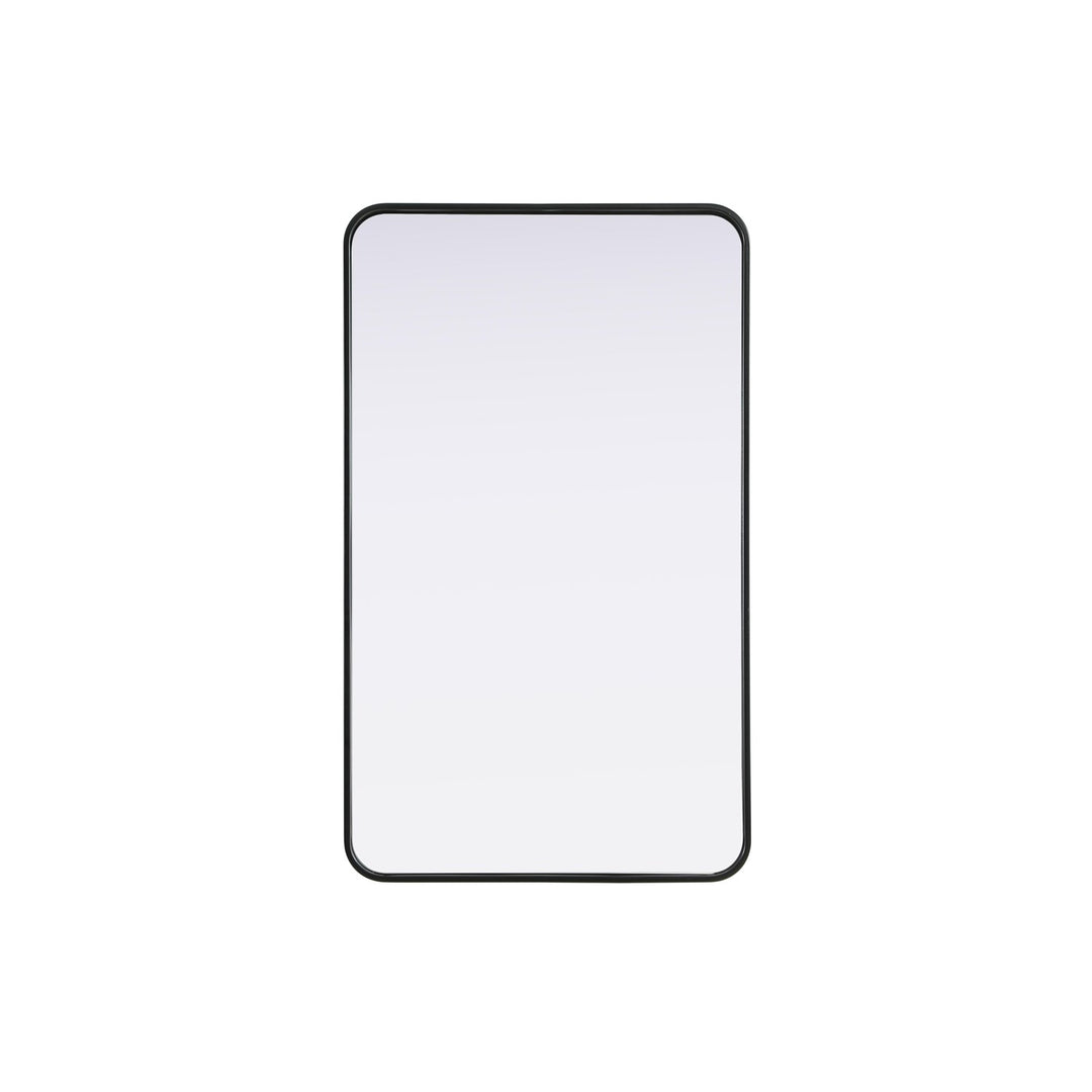 Contour Metal Rectangle Mirror 24X40 In Black by Elegant Decor