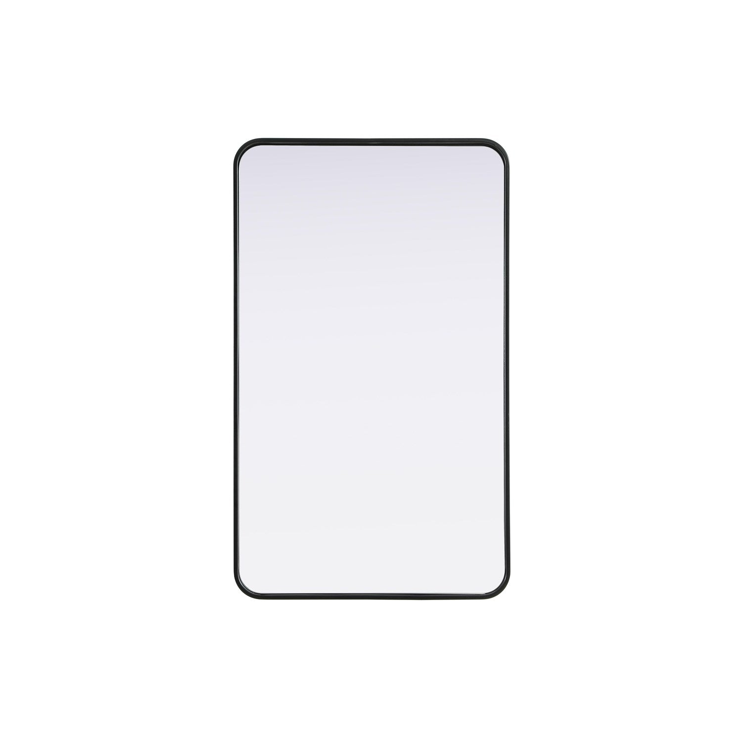Contour Metal Rectangle Mirror 24X40 In Black by Elegant Decor