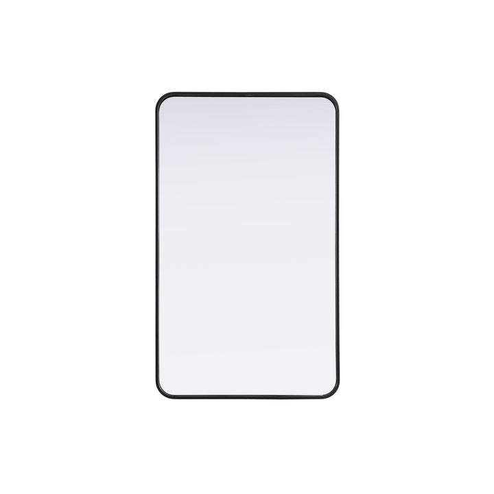 Contour Metal Rectangle Mirror 24X40 In Black by Elegant Decor