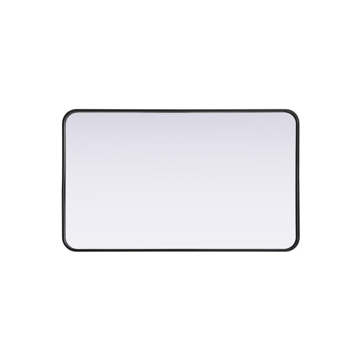 Contour Metal Rectangle Mirror 24X40 In Black
