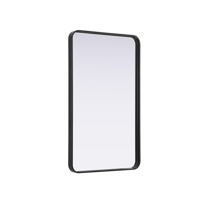 Contour Metal Rectangle Mirror 24X40 In Black