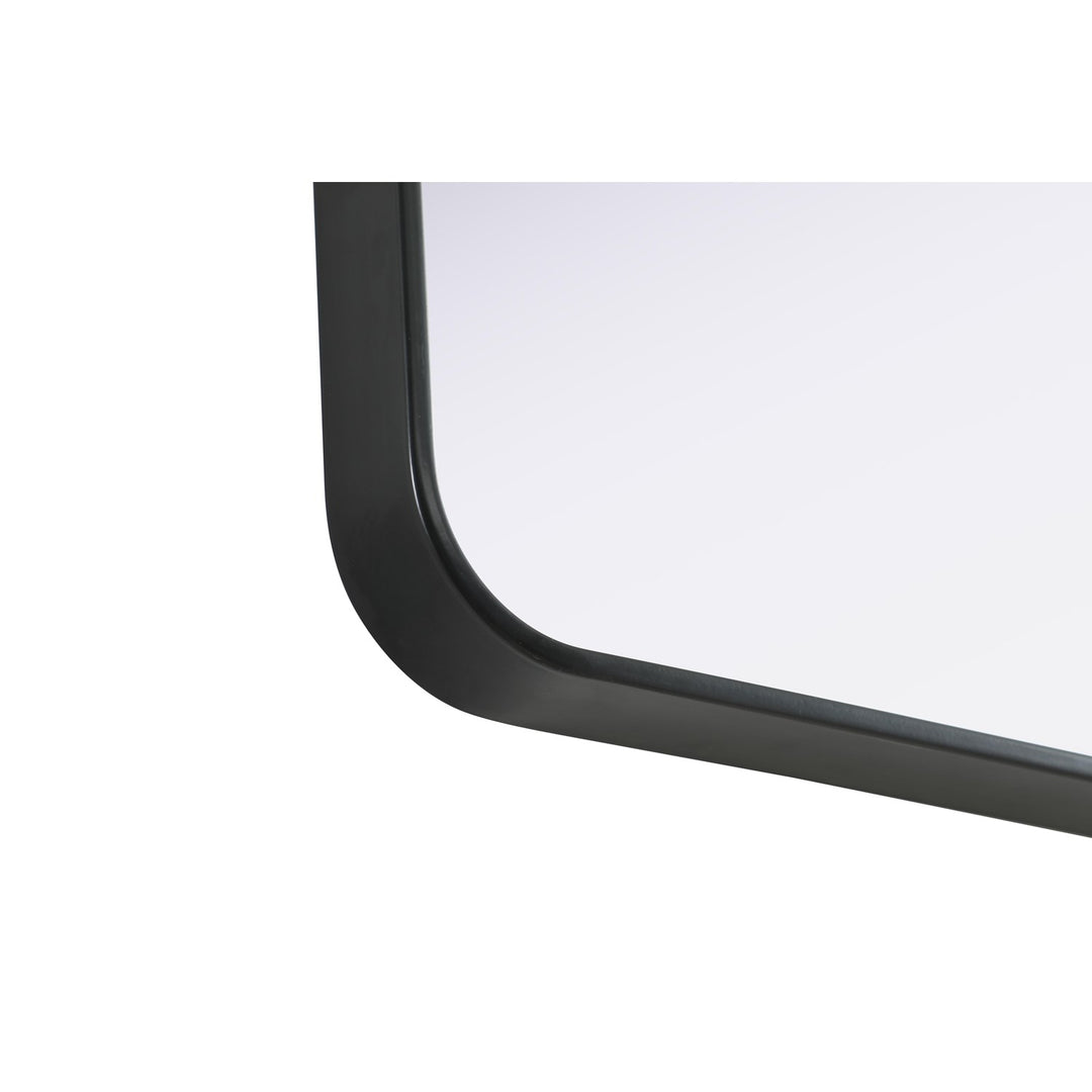 Contour Metal Rectangle Mirror 24X40 In Black