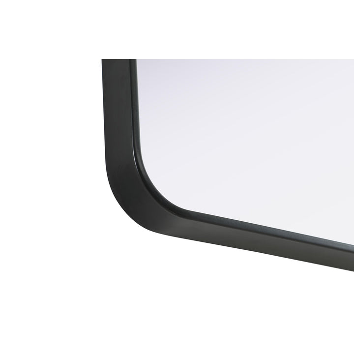 Contour Metal Rectangle Mirror 24X40 In Black