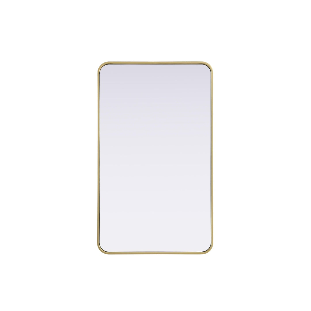 Contour Metal Rectangle Mirror 24X40 In Brass by Elegant Decor