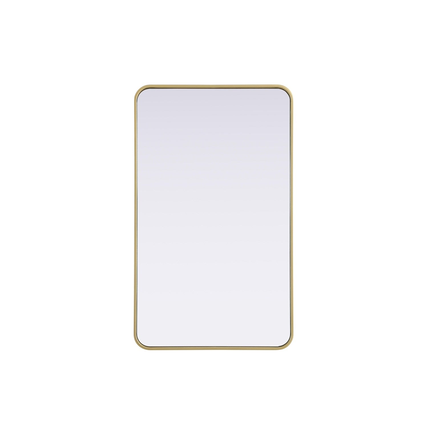 Contour Metal Rectangle Mirror 24X40 In Brass by Elegant Decor