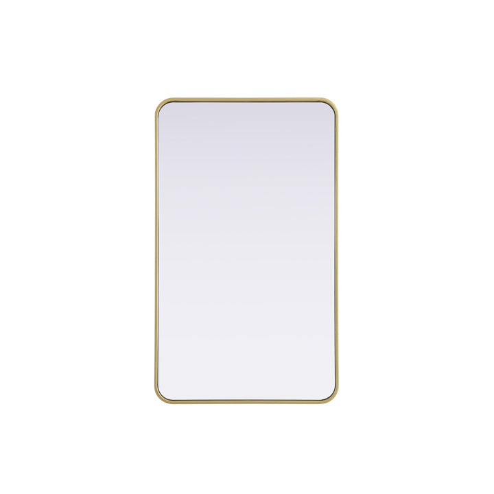 Contour Metal Rectangle Mirror 24X40 In Brass by Elegant Decor