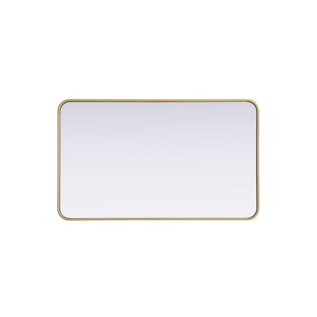 Contour Metal Rectangle Mirror 24X40 In Brass