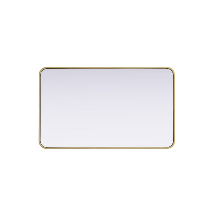 Contour Metal Rectangle Mirror 24X40 In Brass