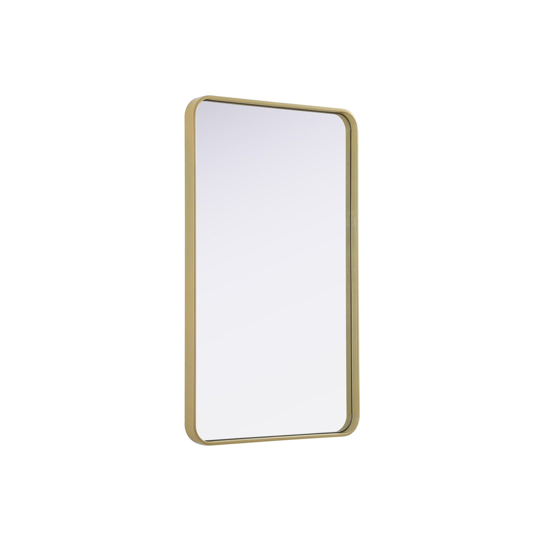 Contour Metal Rectangle Mirror 24X40 In Brass